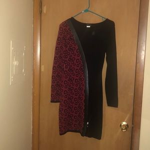 Animal print midi dress